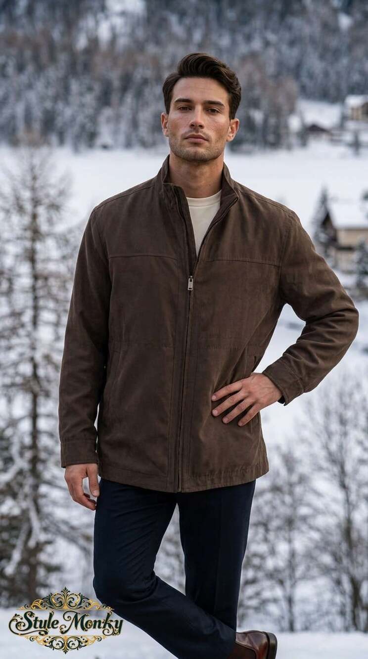 Rainforest Jacket Size XL Brown Full Zip Stand Collar Outerwear